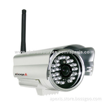 Night-vision Camera with Night Vision to 35 Meters, Free App and DDNS